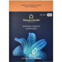 Manuka Health, Manukos medaus pastilės, citrina ir imbieras, MGO 600+, 20 pastilių
