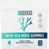 Zhou Nutrition, Airiškų jūros samanų guminukai, žalias obuolys, 50 guminukų (350 mg viename guminuke)