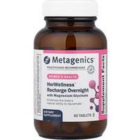 Metagenics, Moterų sveikata, „HerWellness™“ papildymas per naktį su magnio glicinatu, 60 tablečių