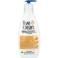 Live Clean, Dieninis drėkinamasis kūno losjonas su taukmedžio ir kokoso aliejumi, 532 ml