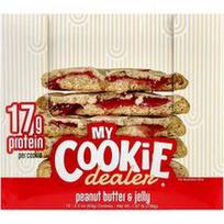 My Cookie Dealer Protein, Baltyminiai sausainiai su žemės riešutų sviestu ir žele, 12 sausainių po 63 g