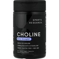 Sports Research, Cholinas, 60 skystų vegetariškų kapsulių (400 mg vienoje kapsulėje)