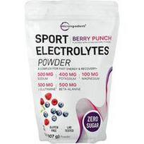 Micro Ingredients, Sportiniai elektrolitų milteliai, uogų skonio, 907 g