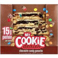 My Cookie Dealer Protein, Baltyminiai sausainiai, šokoladiniai saldainių ganašai, 12 sausainių po 63 g