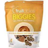 Fruitables, Biggies™, šunų skanėstai, tikras žemės riešutų sviestas ir bananas, 454 g