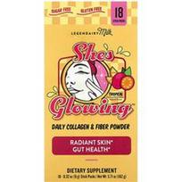 Legendairy Milk, „She's Glowing™“ – kasdieniai kolageno ir skaidulų milteliai, tropiniai, 18 pakelių po 9 g (0,32 uncijos)