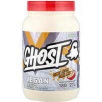 Ghost, Veganiški baltymai, žemės riešutų sviesto ir dribsnių pienas®, 2,8 svaro (1274 g)