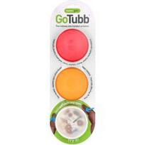 Humangear, „GoTubb®“ indeliai, skaidrūs, oranžiniai, raudoni, 3 vnt. pakuotė