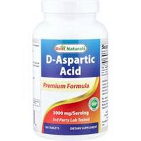 Best Naturals, D-asparto rūgštis, 180 tablečių (750 mg vienoje tabletėje)