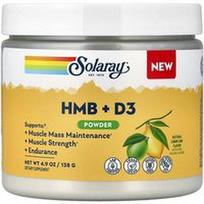 Solaray, HMB + D3 milteliai, natūrali citrinų ir laimų skonio, 138 g