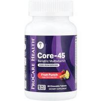 ProCare Health, „Core-45“, bariatrinis multivitaminas, vaisių punšas, 30 kramtomųjų tablečių