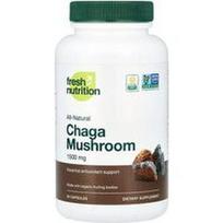 Fresh Nutrition, Čagos grybas, 90 kapsulių (500 mg vienoje kapsulėje)