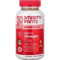 SmartyPants, „Women's Plus“, multivitaminai ir omega rūgštys moterims, braškių, apelsinų ir citrinų kremo skonio, 120 guminukų