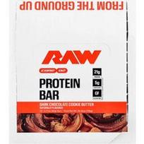 Raw Nutrition, Baltymų batonėlis, juodojo šokolado ir sausainių sviesto skonio, 12 batonėlių po 60 g (2,11 uncijos)