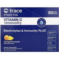 Trace, „Power Pak“, vitamino C imunitetui stiprinti, apelsinų ir ananasų skonio, 30 pakelių po 6,2 g (0,22 uncijos)