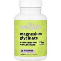 Wellah, Magnio glicinatas, 210 mg, 90 kapsulių (70 mg vienoje kapsulėje)