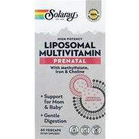 Solaray, Didelės koncentracijos prenatalinis liposominis multivitaminas, 60 daržovių kapsulių