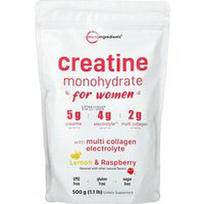 Micro Ingredients, Kreatino monohidratas moterims, citrinų ir aviečių skonio, 500 g