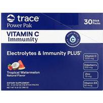 Trace, „Power Pak“, vitamino C imunitetui stiprinti, tropinio arbūzo skonio, 30 pakelių po 6,2 g (0,22 uncijos)
