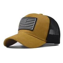 JAV Vėliavos Tinklelio Beisbolo Kepuraitė Vyriška Moteriška Pralaidi Orui Snapback Kepurės Vyrams Ir Moterims Trucker Kepurės Kepuraitė Moterims Vyrams Mada Moterys Vyrai One Size brown