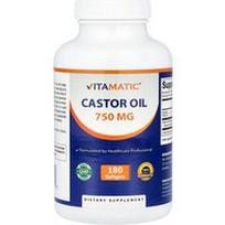 Vitamatic, Ricinos aliejus, 750 mg, 180 minkštųjų kapsulių
