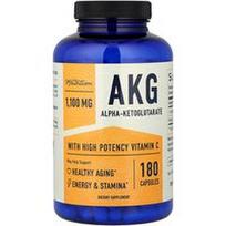 SMNutrition, AKG su didelio stiprumo vitaminu C, sveiko senėjimo palaikymui, 180 kapsulių