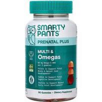 SmartyPants, „Prenatal Plus“ multivitaminai ir omega rūgštys, apelsinų ir braškių limonado skonio, 90 guminukų