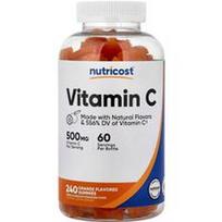 Nutricost, Vitamino C guminukai, apelsinų skonio, 240 guminukų