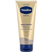 Vaseline, „Radiant X“, giliai maitinantis šilkinis kūno sviestas, sausai odai, 198 g