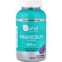 Qunol, Magnio citrato guminukai, mišrių uogų skonio, 120 guminukų (100 mg viename guminuke)