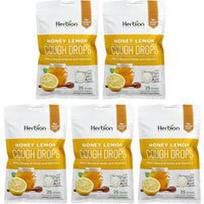 Herbion Naturals, Kosulio lašai su medumi ir citrina, 5 pakeliai po 25 lašus