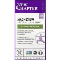 New Chapter, Magnis + selenas ir cinkas, 90 veganiškų tablečių