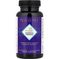 NAOMI, Magtein® magnio treonatas, 60 kapsulių (1000 mg vienoje kapsulėje)