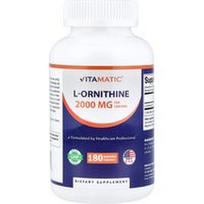 Vitamatic, L-ornitinas, 180 augalinių kapsulių (666 mg vienoje kapsulėje)