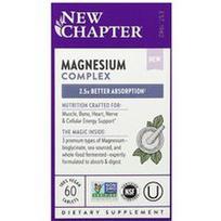 New Chapter, Magnio kompleksas, 60 tablečių (162,5 mg vienoje tabletėje)