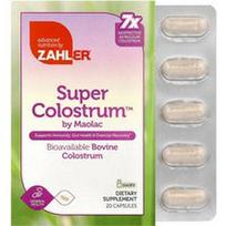 Zahler, „Super Colostrum™“, 20 kapsulių (300 mg vienoje kapsulėje)