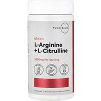 TypeZero, Švarus, L argininas + L citrulinas, 180 kapsulių