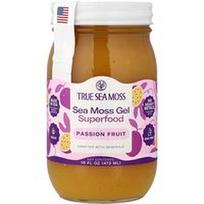 True Sea Moss, Jūros samanų gelis su supermaistu, pasiflorų skoniu, 473 ml
