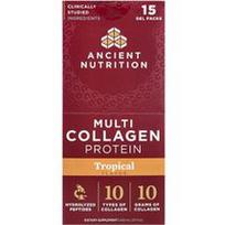 Ancient Nutrition, Daugiafunkcis kolageno baltymas, tropinis, 15 gelio pakelių po 30 ml (1 skysčio uncija)