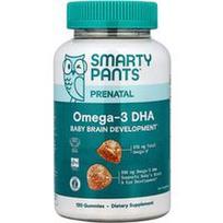 SmartyPants, Prenatalinis, Omega-3 DHA, apelsinų ir citrinų, 120 guminukų
