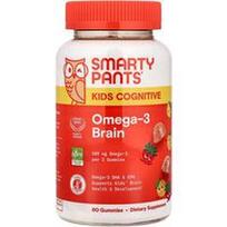 SmartyPants, Vaikų kognityvinis, Omega-3 smegenų, citrusinių vaisių skonio, 60 guminukų