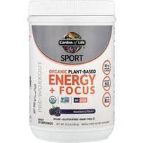 Garden of Life, Sport, ekologiškas augalinės kilmės energijos ir dėmesio gėrimas, gervuogių skonio, 432 g