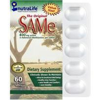 NutraLife, Originalus SAMe™, S-adenosil-metioninas, 400 mg, 60 enteriniu būdu dengtų tablečių