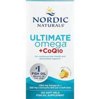 Nordic Naturals, Ultimate Omega® + CoQ10, citrina, 120 minkštų gelių