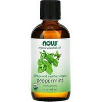 NOW Foods, Ekologiški eteriniai aliejai, pipirmėtės, 4 fl oz (118 ml)