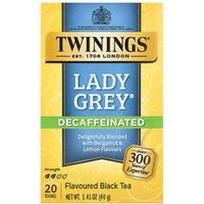 Twinings, Aromatizuota juodoji arbata, Lady Grey®, be kofeino, 20 arbatos pakelių, 40 g