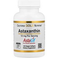 California Gold Nutrition, Astaksantinas, „Astalif® Pure Icelandic“, 12 mg, 120 vegetariškų minkštųjų kapsulių
