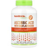 NutriBiotic, Imunitetas, askorbo rūgštis su bioflavonoidais, kristaliniai milteliai, 8 oz (227 g)