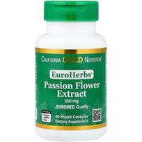 California Gold Nutrition, „EuroHerbs®“, pasiflorų ekstraktas, „Euromed“ kokybės, 250 mg, 60 vegetariškų kapsulių