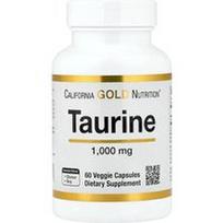 California Gold Nutrition, Taurinas, 1000 mg, 60 vegetariškų kapsulių